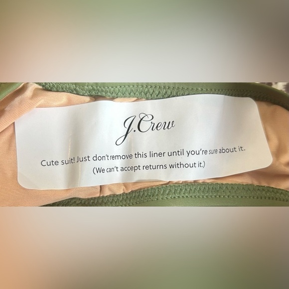 NWT J. Crew Ruched Squareneck One-Piece Swimsuit in Safari Green, Size 22 (3X) - Picture 8 of 12